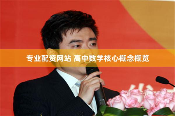 专业配资网站 高中数学核心概念概览