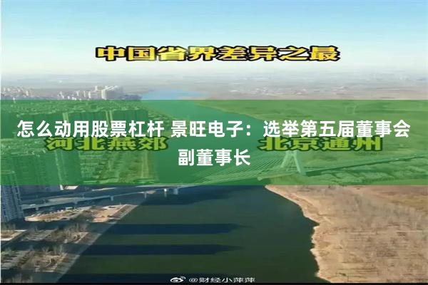 怎么动用股票杠杆 景旺电子：选举第五届董事会副董事长