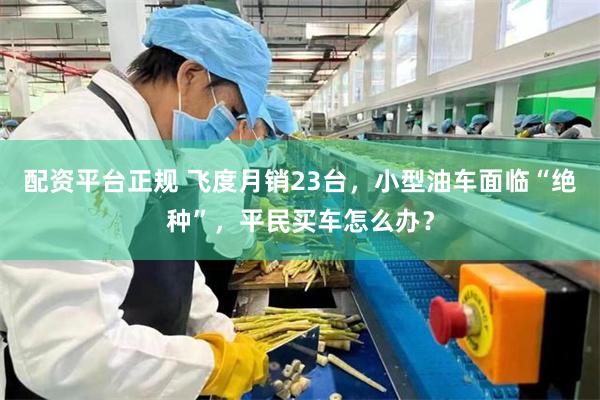 配资平台正规 飞度月销23台，小型油车面临“绝种”，平民买车怎么办？